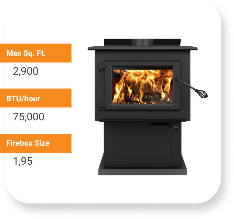 Century Heating FW2900 Wood Stove 2900 sq ft EPA
