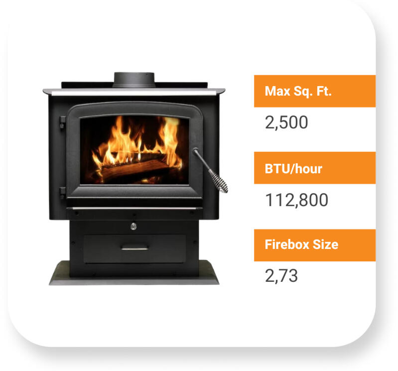 US Stove 2,500 Sq. Ft. by US Stove Company